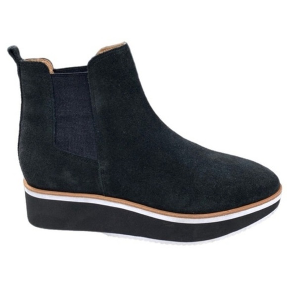 ANTONIO MELANI Brexton Platform Sneaker Ankle Bootie in Black Suede Size 6M - Picture 1 of 9